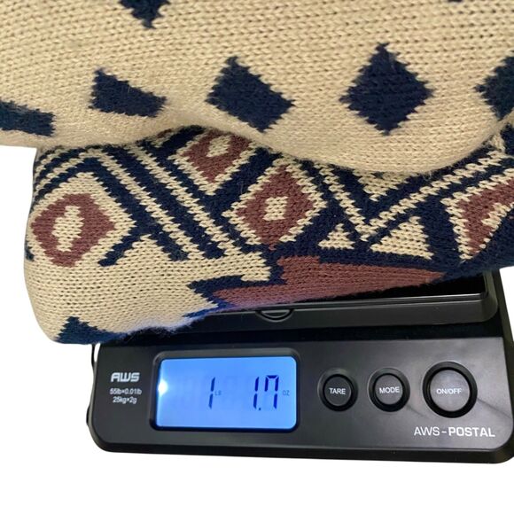 Anthropologie Srod Butterflies Sweater Womens S Aztec Cardigan Open Front Boho - Picture 12 of 12